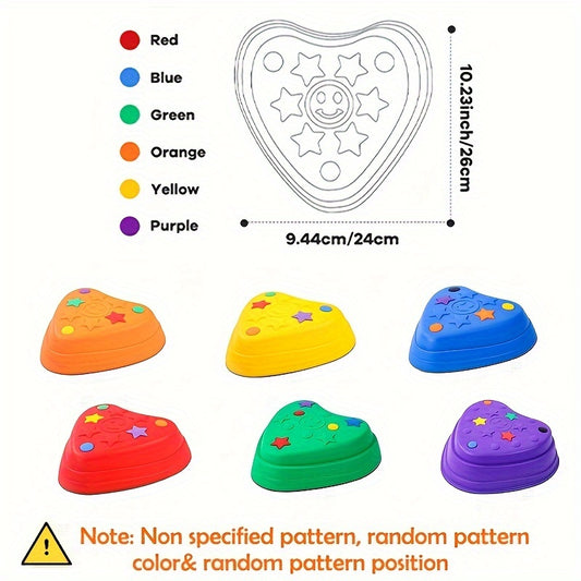 Colorful Love Anti Slip Treading Stone Set for Balance and Coordination