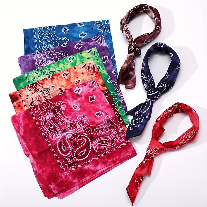 Tie Dye Waist Square Scarf Insect Scarf Cycling Men Women Street Dance Headscarf