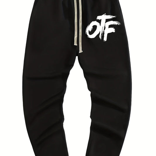 Men's Letter Print Joggers Casual Loose Fit Pants