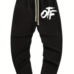 Men's Letter Print Joggers Casual Loose Fit Pants
