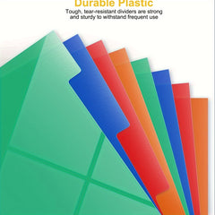 Zipper Binder Folder 3 Ring 8 Partitions Handle Colored Separat