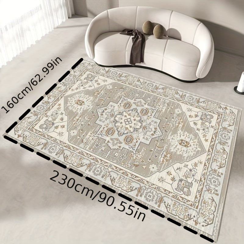 Moroccan Stripe Pattern Area Rug Vintage Loop Velvet Carpet European Sense