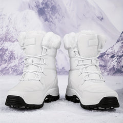 Women's Winter Snow Boots Non-Slip Thickened Warm Medium Tube Hiking Boots