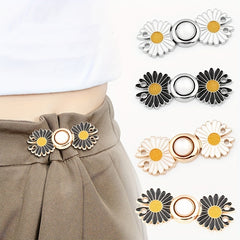 2 Pairs Jeans Dress Buttons Pants Clip Waist Tightener DIY Sewing Buckle