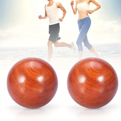 2pcs Hand Exercise Therapy Balls Natural RoseWood