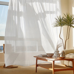 Sheer Curtain with Rod Pocket for Home Decor