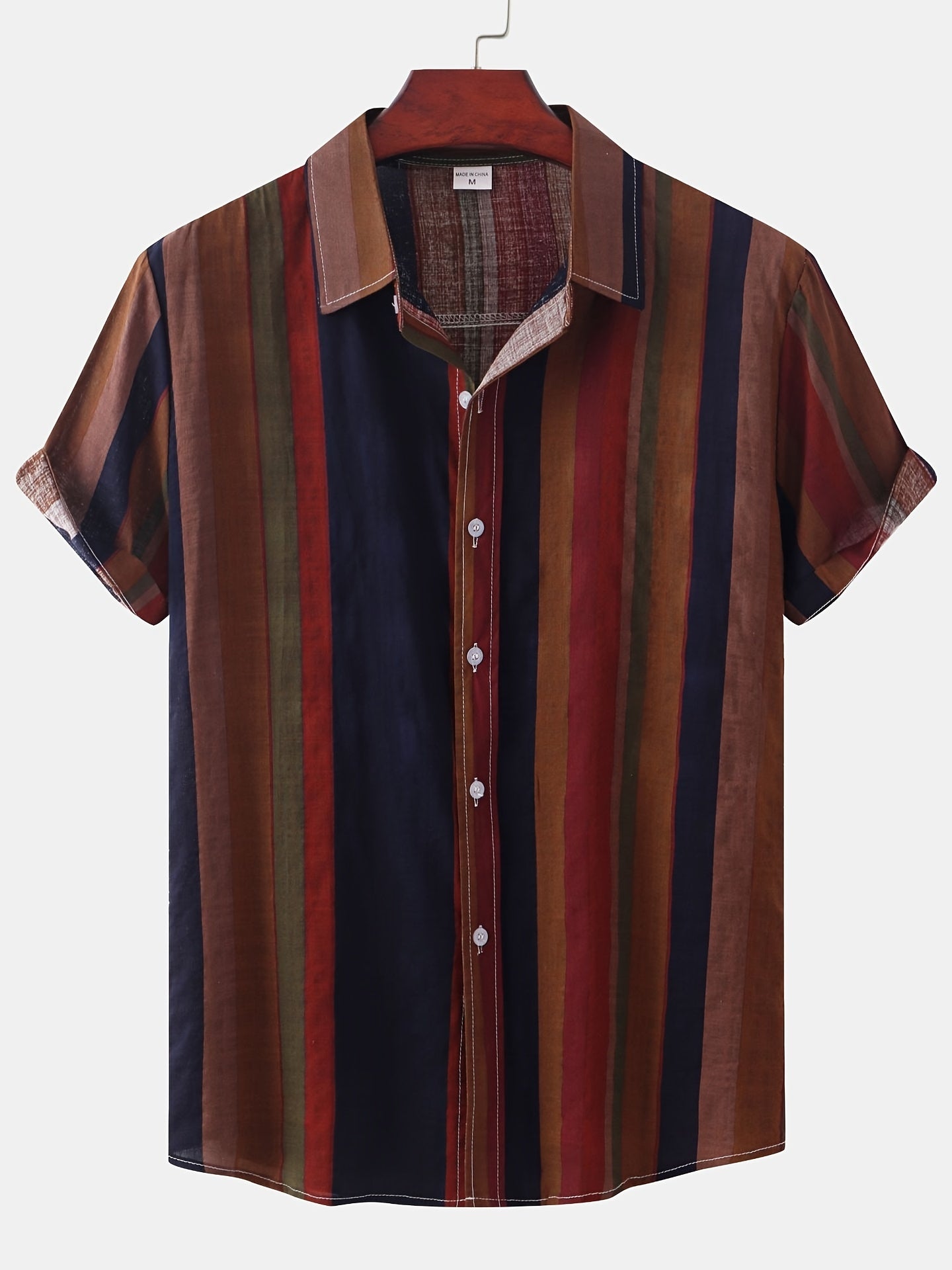 Mens Semi Formal Stripe Pattern Shirt