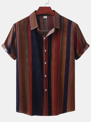 Mens Semi Formal Stripe Pattern Shirt