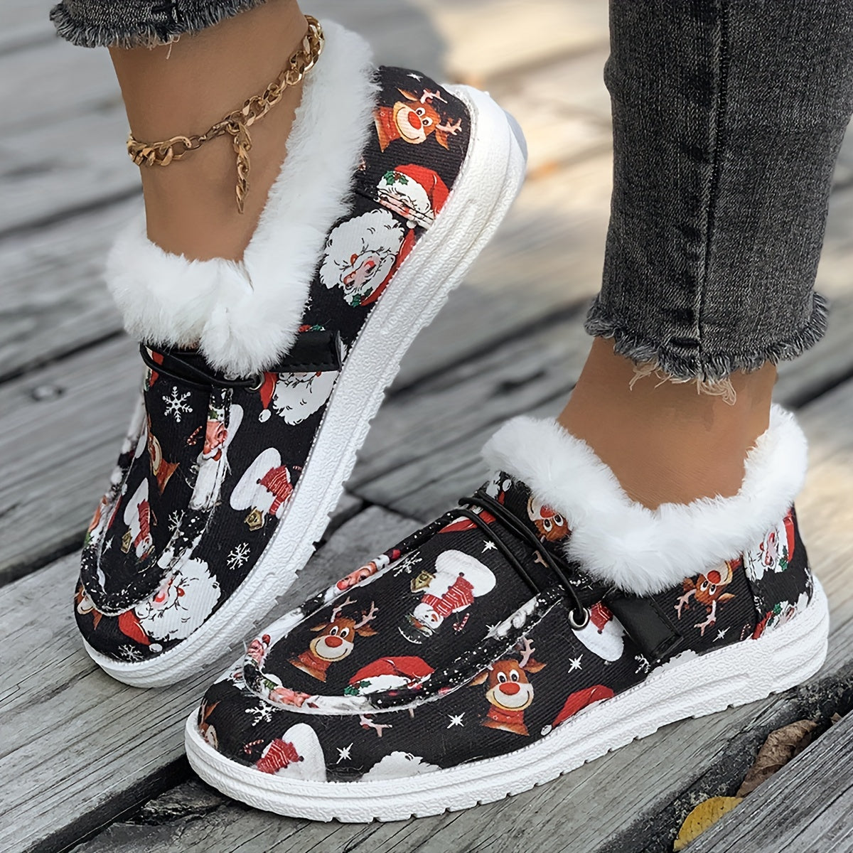 Women's Christmas Snow Boots Plush Comfort & Warmth