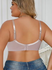 Floral Lace Non Padded Plus Size Bow Bra