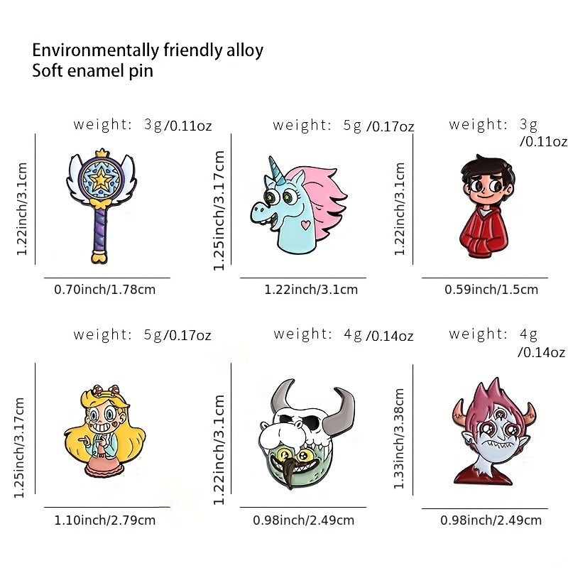 Cow Head Unicorn Cartoon Brooch Children s Creative Badge Drip Alloy Baking Pain