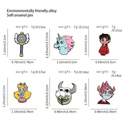 Cow Head Unicorn Cartoon Brooch Children s Creative Badge Drip Alloy Baking Pain