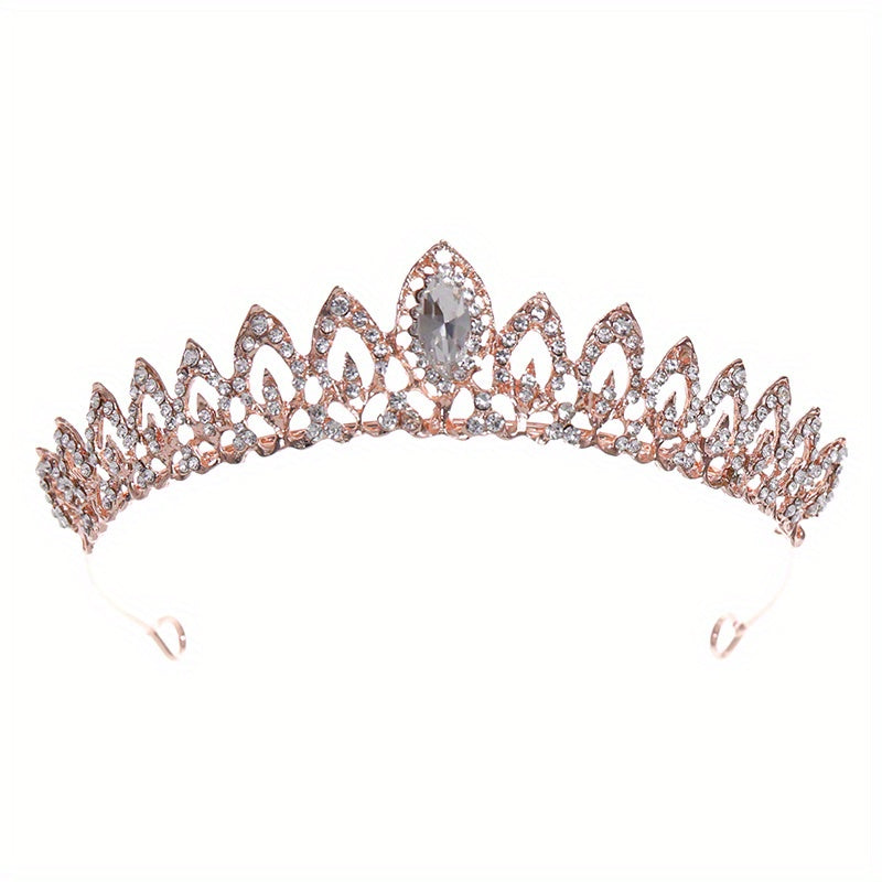 Princess Crown Rhinestone Headwear for Girls Birthday Party Dress Up