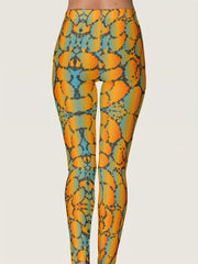 Ombre Print Leggings High Waist Random Print Skinny Casual Leggings