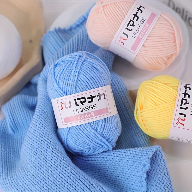 8pcs 100 Acrylic 4 Strands Braided Yarn Soft Textured Hand Crochet Knitting