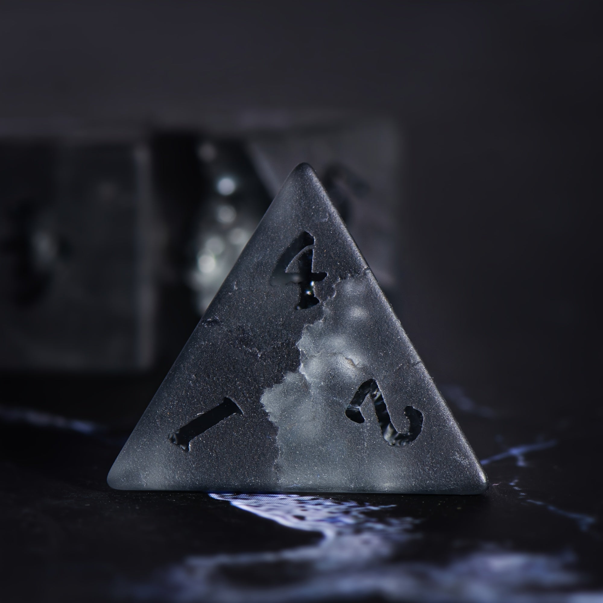 7pcs Matte Relief Gemstone Lightning Zircon Polyhedral Dices