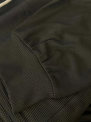 Solid Zip Up Hoodie & Flared Leg Pants 2 Piece Set