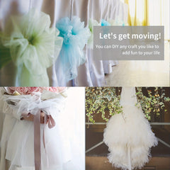 1pc 54 20 Yards Tulle Roll Polyester Fabric for Wedding Room DIY Gift Decoration