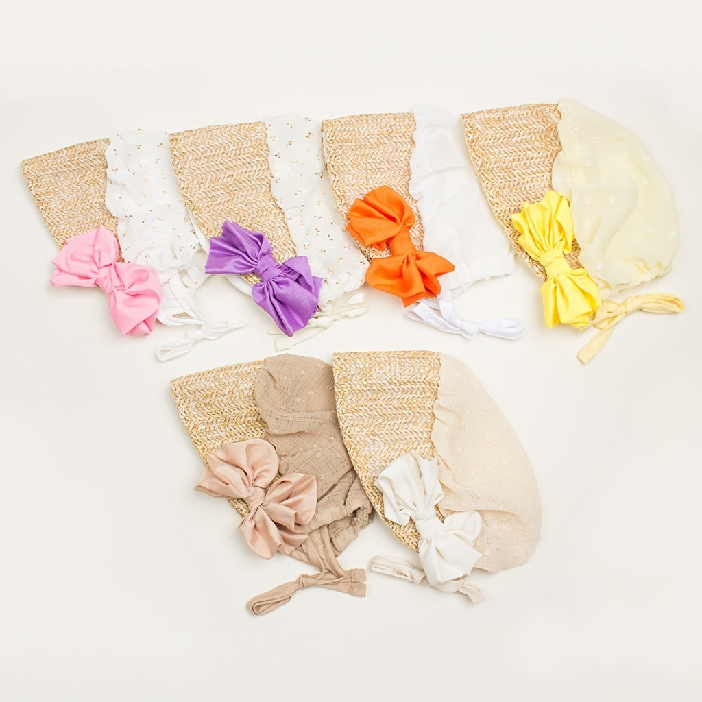 Chiffon Bow Baby Gauze Court Headscarf Hat