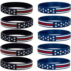 30pcs Independence Silicone Wristbands Patriotic Youth Party Favors