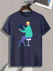 Art Collage Pattern Print Men's Comfy Sports T-shirt Graphic Tee