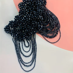Men's Golden Bead Fringe Flower Costume Jewelry Accessory for Parties