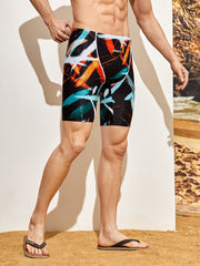 Quick Dry Men's Swim Boxer Briefs for Swimming and Surfing