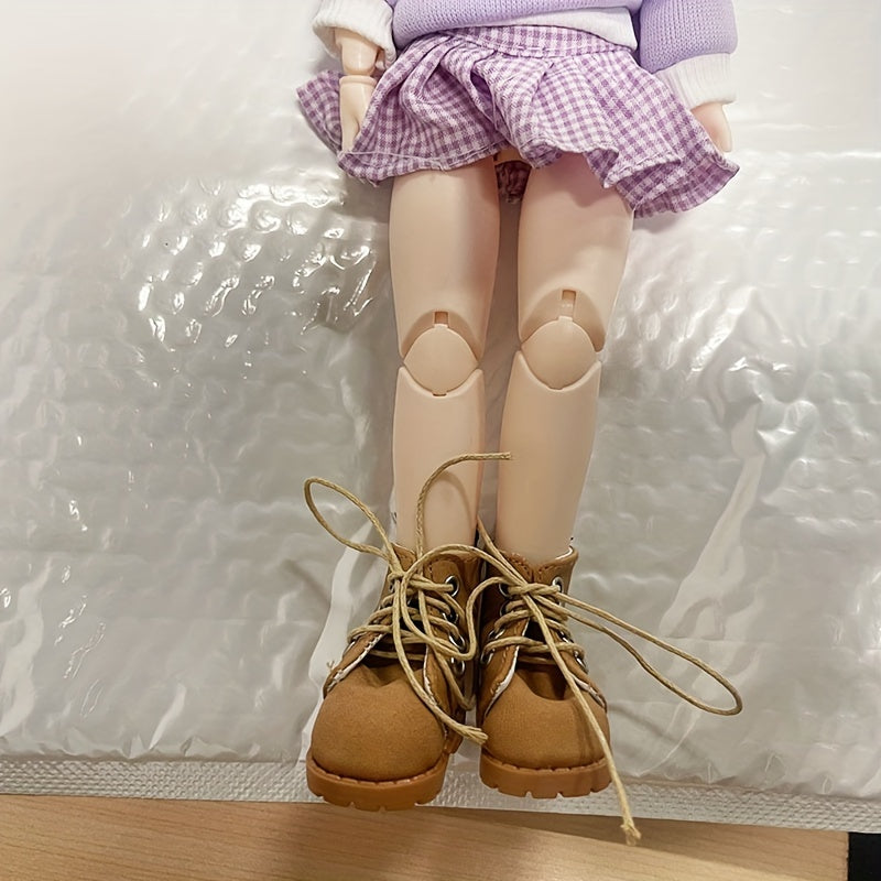 1:6 Scale High Heel PVC Doll Boots for BJD Dolls - 5" Height