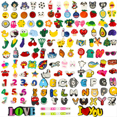 136pcs PVC Cartoon Shoe Charms for Clog Sandals Decoration