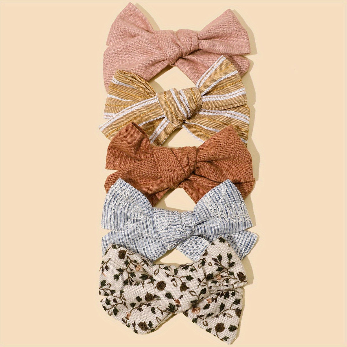 5pcs Colored Butterfly Bow Hair Clip for Baby Girls