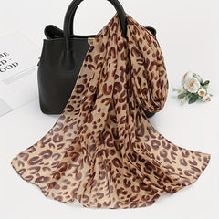 Bohemia Chiffon Scarf Vintage Leopard Animal Print Shawl