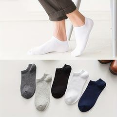 Solid Short Socks Soft & Lightweight Couple Low Cut Ankle Socks Stockings