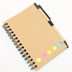 Multifunctional Notebooks Set with Ballpoint Pen, Sticky Notes
