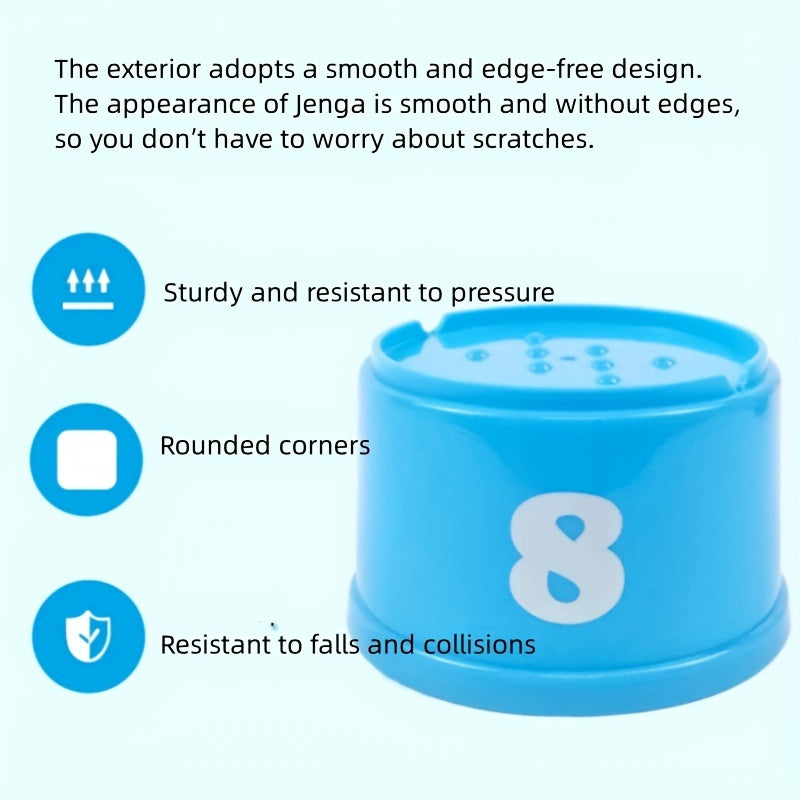 9pcs Fun Digital Stack Cup Science And Education Bath Toy