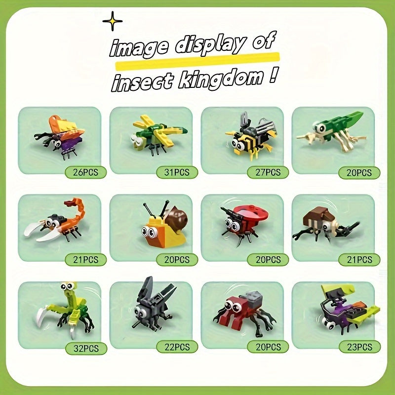 3pcs Insect Building Blocks Toy Set for Boys