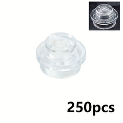 250pcs Building Blocks Plate Round 1x1 Dot DIY Bricks Toy