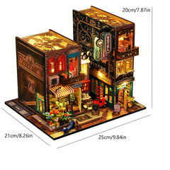 3D Puzzle Dollhouse Mini Doll House DIY Kit with Furniture Wooden