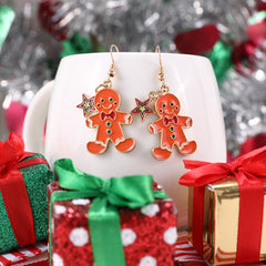 Christmas Series Alloy Pendant Earrings Kids