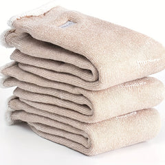 3 Pairs Fuzzy Crew Socks Warm & Comfy Women's Stockings