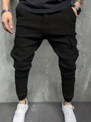 Men's Stretch Cargo Jeans w/ Flap Pocket