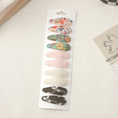 10pcs Flower Pattern Hairpins Hair Clips For Girls Headband Kids Accessories
