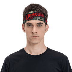 Dracula Bat Stretchy Headband Gothic Motifs Yoga Gym Running