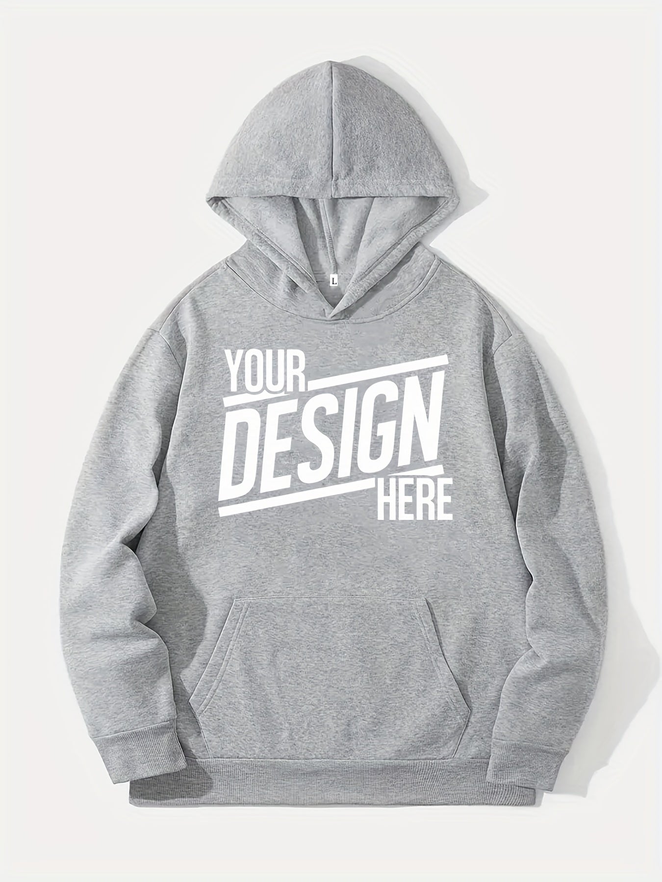 Men's Casual Graphic Print Hoodie with Kangaroo Pocket