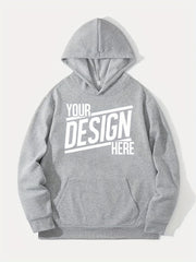 Men's Casual Graphic Print Hoodie with Kangaroo Pocket