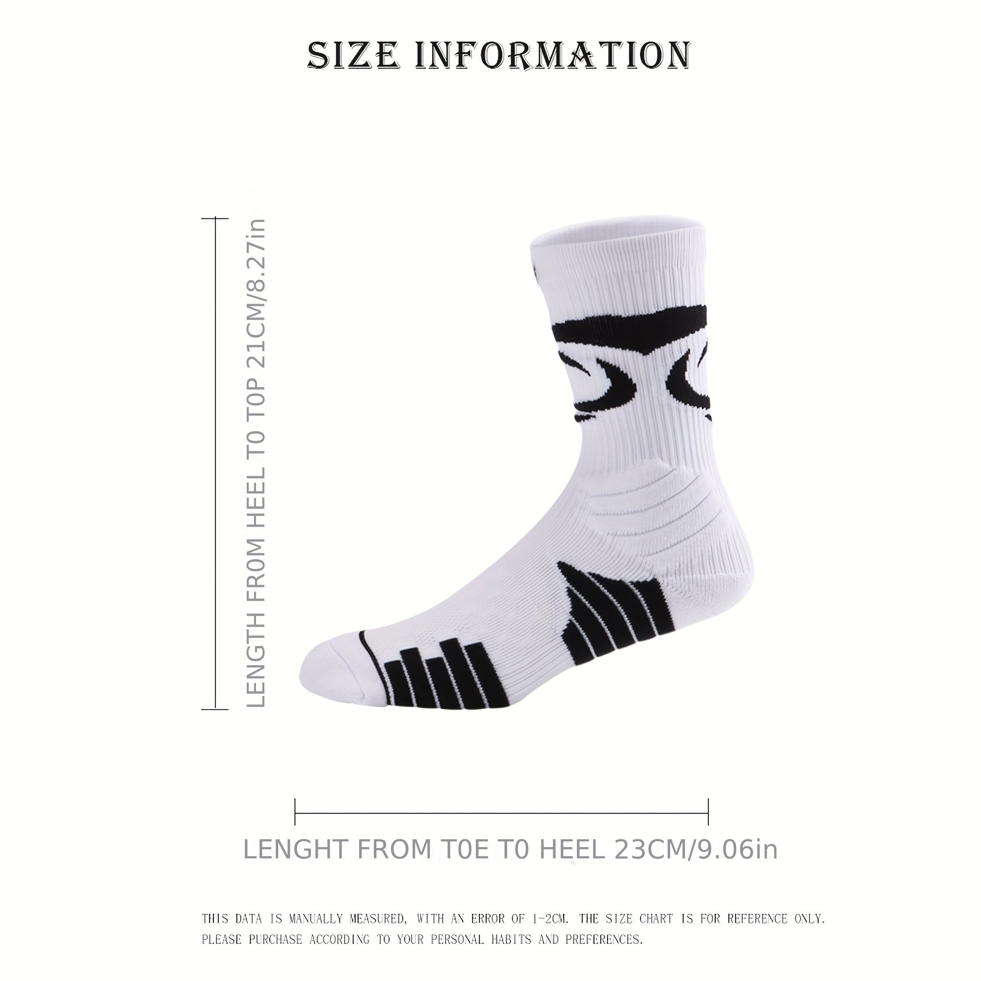 Breathable Mid calf Basketball Socks For Outdoor Running