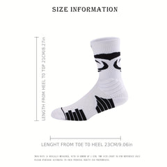 Breathable Mid calf Basketball Socks For Outdoor Running