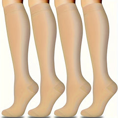 Copper Compression Socks 10-20 mmHg Knee High for Women Men