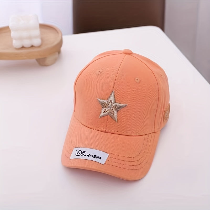 Star Embroidery Cap for Summer Outdoor Traveling