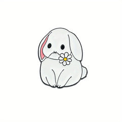 Cute Y2K Rabbit Enamel Pin for Clothes, Bags, DIY Decor - Ideal Gift