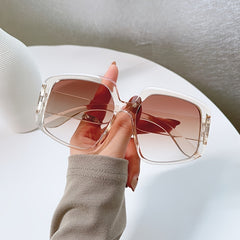 Dark Green Vintage Oversized Sunglasses Women Sun Protection
